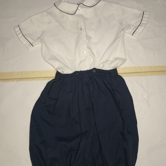Sophie Dess Creation Paris Smocked 24mons White Blue Nautical Short Sleeve - Picture 10 of 16